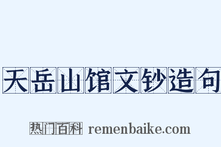 天岳山馆文钞造句是什么意思的图片